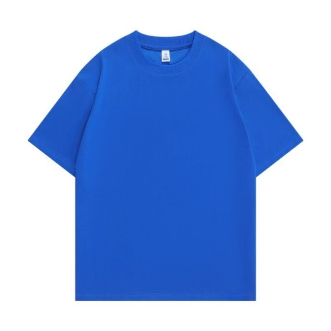 Heavyweight 220g Cotton Crewneck T-Shirt – Unisex Basic Tee in Multiple Colors - 图片 9