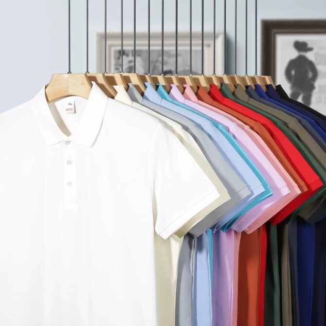 High-End Seamless Polo Shirt – 210g Premium Fabric, Soft Texture, Summer Business Style