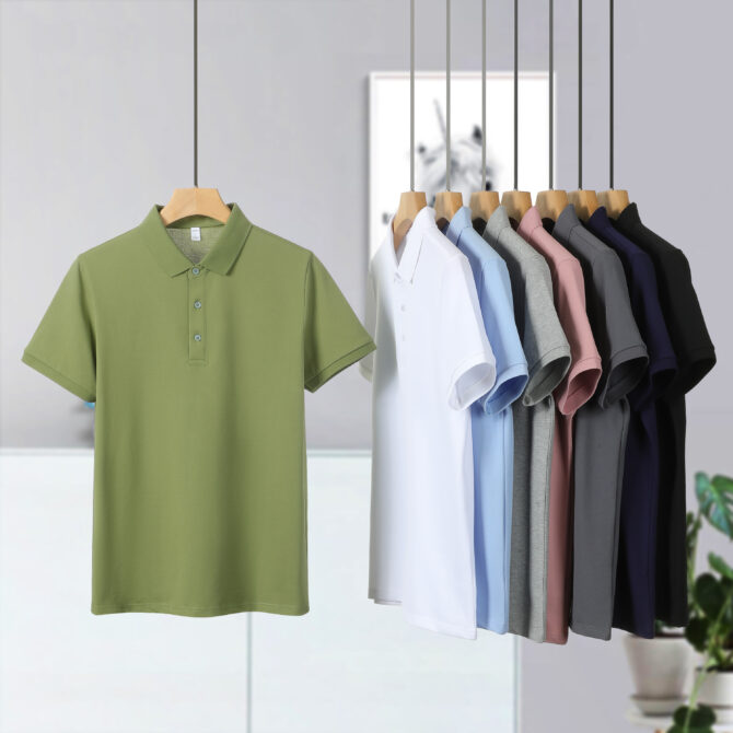 Custom Short Sleeve Summer Polo Shirts for Work | Logo Embroidery & Printing Available