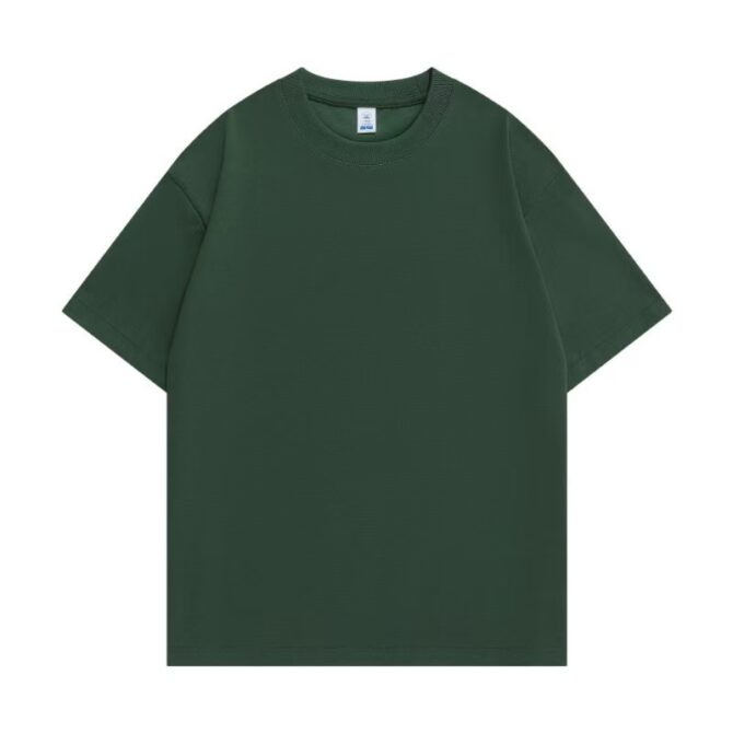 Heavyweight 220g Cotton Crewneck T-Shirt – Unisex Basic Tee in Multiple Colors - 图片 7
