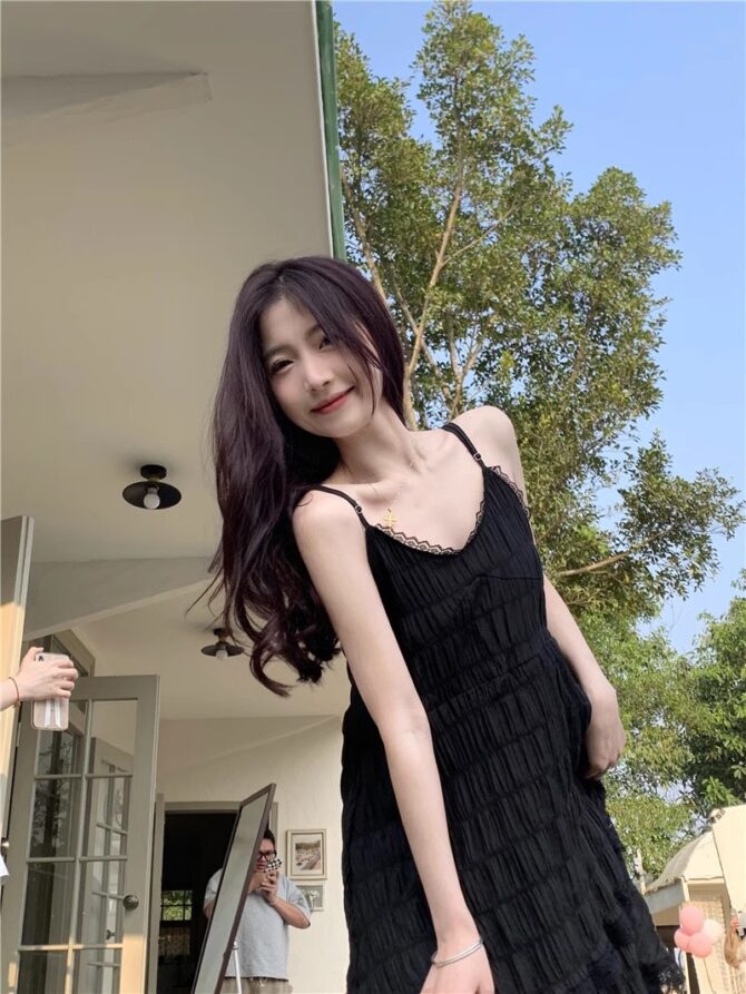 Sweet and Youthful French Style Sleeveless Dress – Spring Vacation Boho A-Line Cake Long Dress for Petite Women - 图片 5