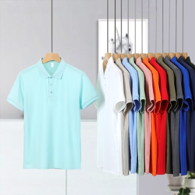 Men’s Premium Summer Polo Shirt – Lightweight Solid Color Short Sleeve T-Shirt, 2025 Casual Collection - 图片 3