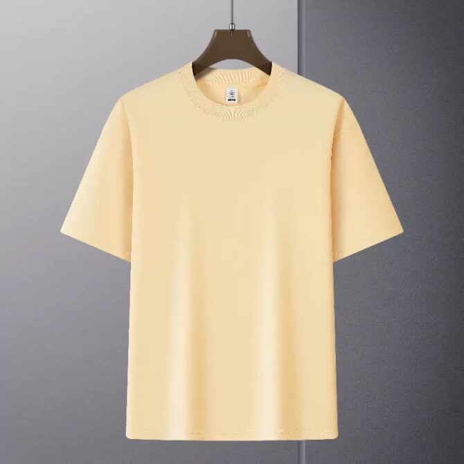 240g 7A Antibacterial Cotton Oversized T-Shirt – Unisex Loose Fit Crewneck Tee - 图片 5