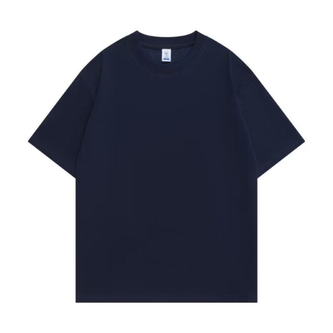Heavyweight 220g Cotton Crewneck T-Shirt – Unisex Basic Tee in Multiple Colors - 图片 8