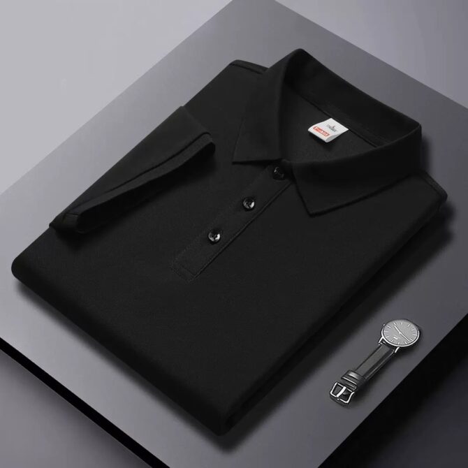 High-End Seamless Polo Shirt – 210g Premium Fabric, Soft Texture, Summer Business Style - 图片 4