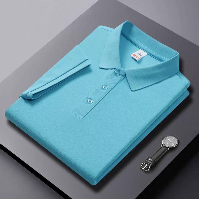 High-End Seamless Polo Shirt – 210g Premium Fabric, Soft Texture, Summer Business Style - 图片 8