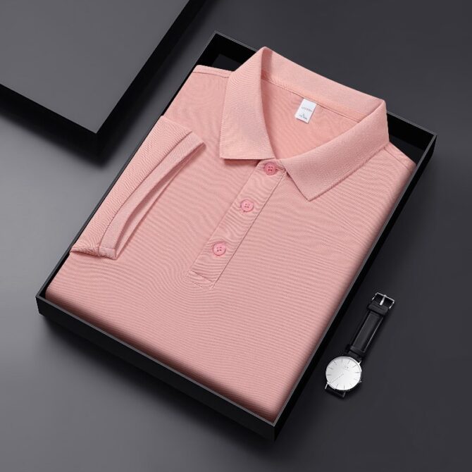 Men’s Premium Summer Polo Shirt – Lightweight Solid Color Short Sleeve T-Shirt, 2025 Casual Collection - 图片 12