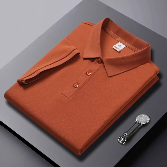 High-End Seamless Polo Shirt – 210g Premium Fabric, Soft Texture, Summer Business Style - 图片 6