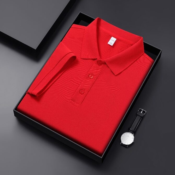 Men’s Premium Summer Polo Shirt – Lightweight Solid Color Short Sleeve T-Shirt, 2025 Casual Collection - 图片 13
