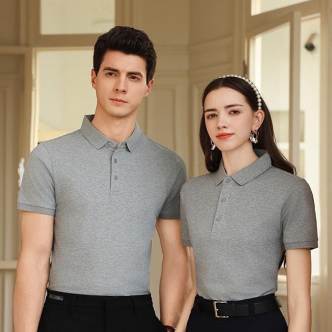 Custom Short Sleeve Summer Polo Shirts for Work | Logo Embroidery & Printing Available - 图片 3