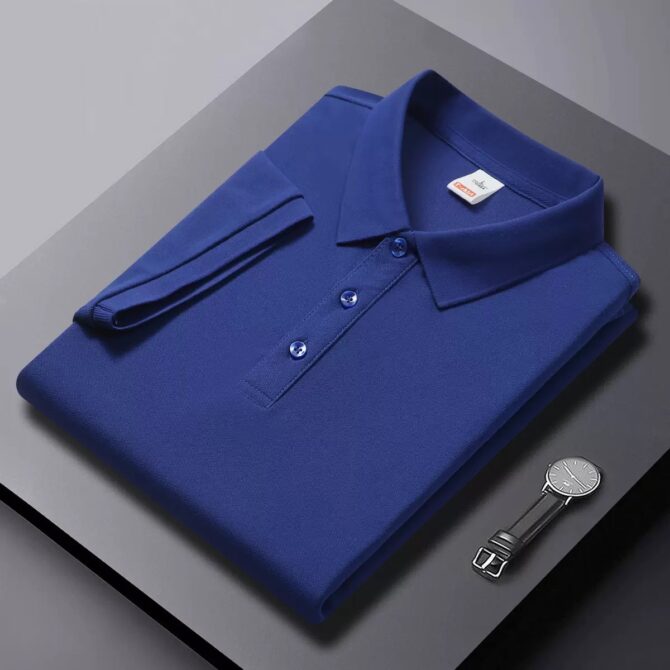 High-End Seamless Polo Shirt – 210g Premium Fabric, Soft Texture, Summer Business Style - 图片 10
