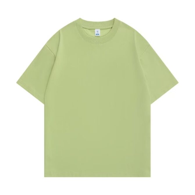 Heavyweight 220g Cotton Crewneck T-Shirt – Unisex Basic Tee in Multiple Colors - 图片 12