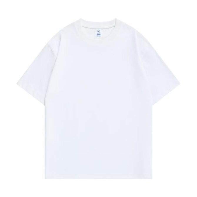 Heavyweight 220g Cotton Crewneck T-Shirt – Unisex Basic Tee in Multiple Colors - 图片 13