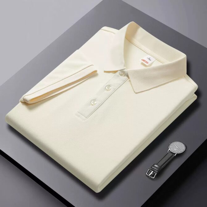 High-End Seamless Polo Shirt – 210g Premium Fabric, Soft Texture, Summer Business Style - 图片 13