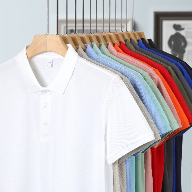 Men’s Premium Summer Polo Shirt – Lightweight Solid Color Short Sleeve T-Shirt, 2025 Casual Collection