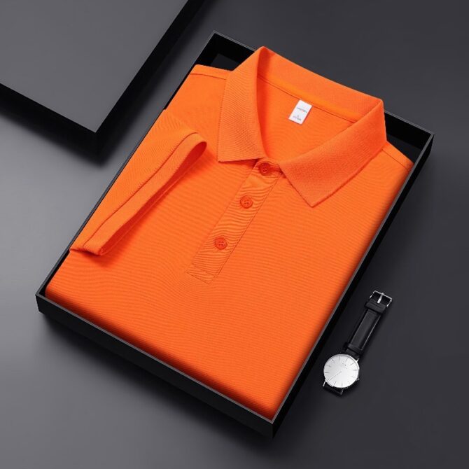 Men’s Premium Summer Polo Shirt – Lightweight Solid Color Short Sleeve T-Shirt, 2025 Casual Collection - 图片 5