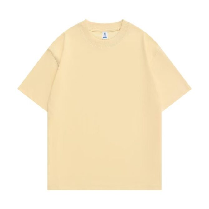 Heavyweight 220g Cotton Crewneck T-Shirt – Unisex Basic Tee in Multiple Colors - 图片 15