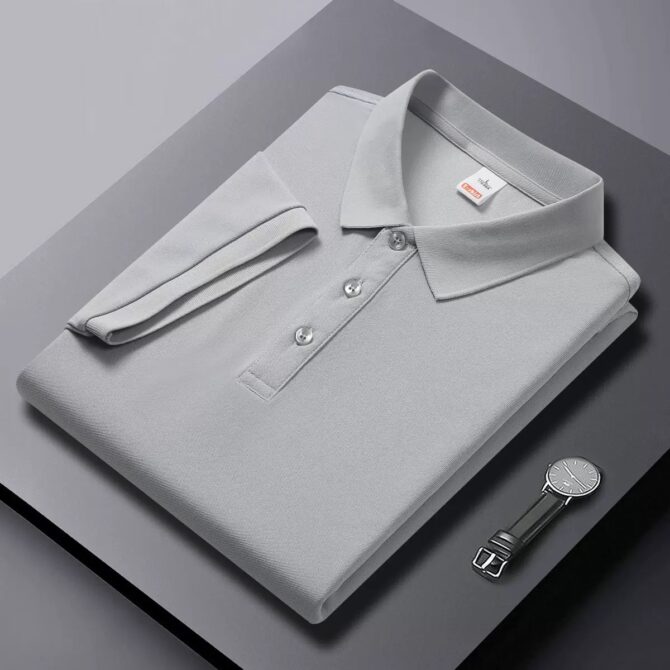 High-End Seamless Polo Shirt – 210g Premium Fabric, Soft Texture, Summer Business Style - 图片 15
