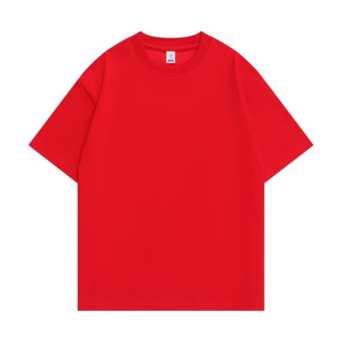 Heavyweight 220g Cotton Crewneck T-Shirt – Unisex Basic Tee in Multiple Colors - 图片 14