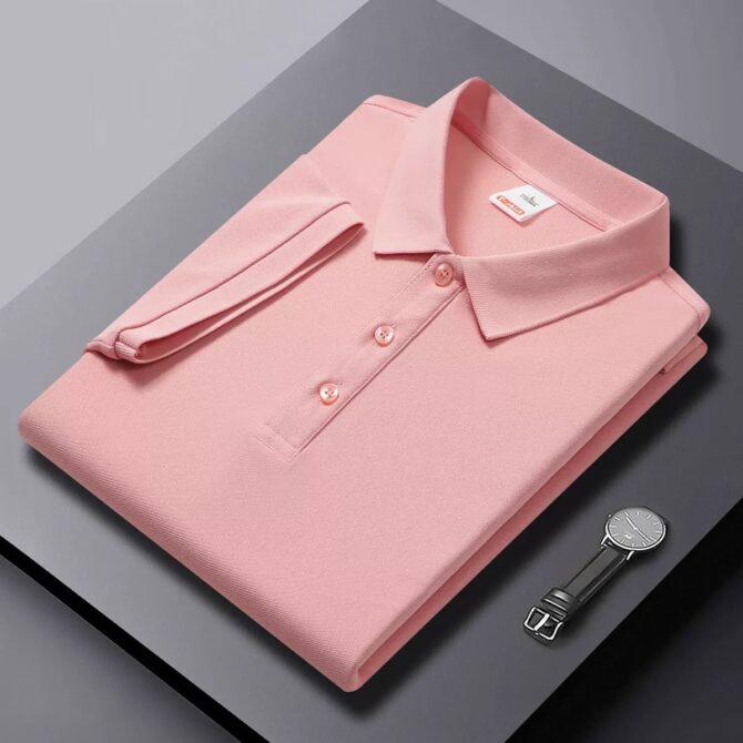High-End Seamless Polo Shirt – 210g Premium Fabric, Soft Texture, Summer Business Style - 图片 16