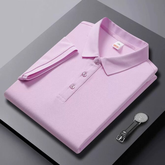 High-End Seamless Polo Shirt – 210g Premium Fabric, Soft Texture, Summer Business Style - 图片 17