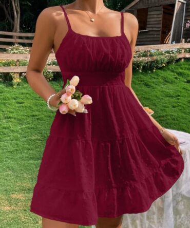 Jacquard suspender cake skirt