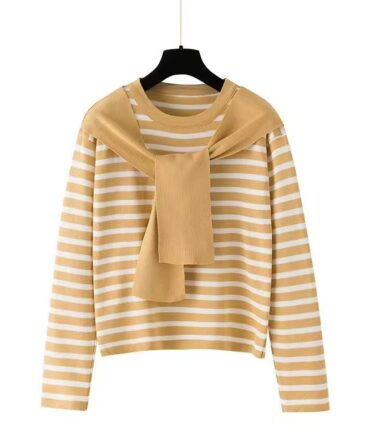 Striped brow-knit knitwear