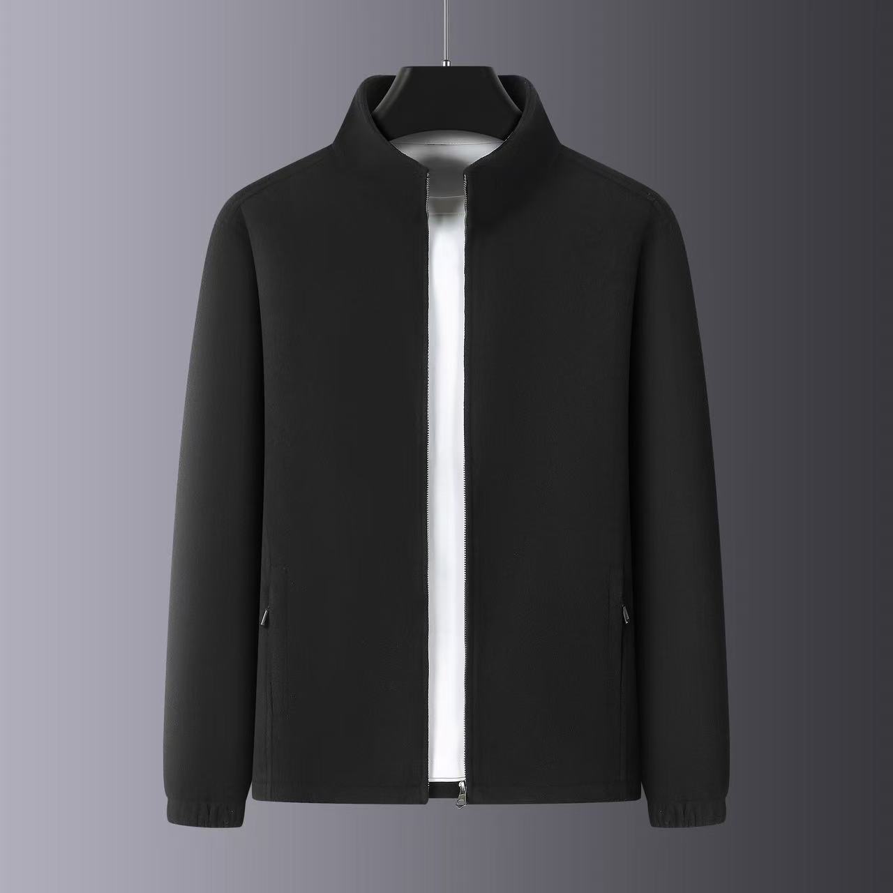 Fleece zipper stand-up collar windbreaker sweatshirt inner jacket - 图片 3