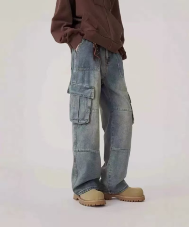 Stitched workwear jeans