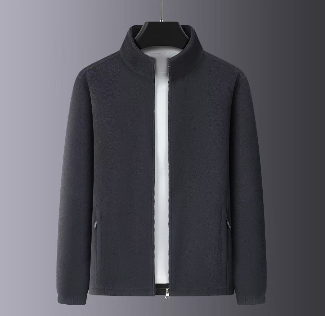 Fleece zipper stand-up collar windbreaker sweatshirt inner jacket