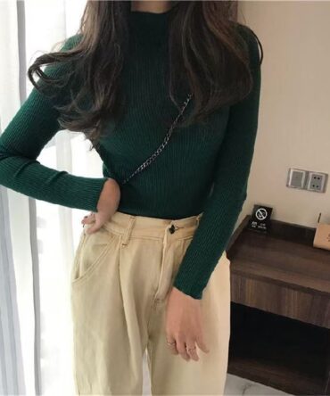 Half-high collar knitwear