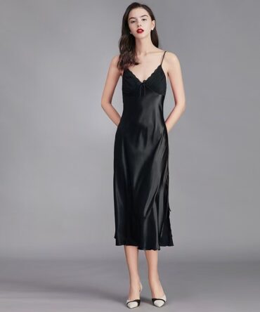 Satin suspender nightdress