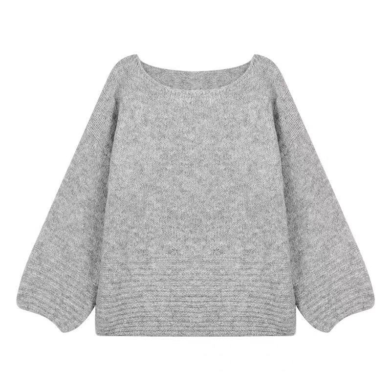 Loose knitwear with off-the-shoulder - 图片 5